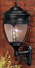North Hills, Medium, aluminum, Wall Mount, clear polycarbonate, (1) 100W INC, 120V